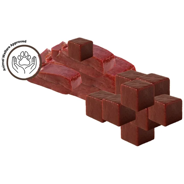 Liver kidney dog treats frozen cubes made from venison and lamb organs