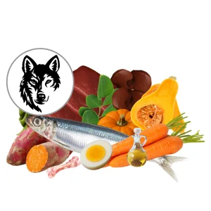 Frozen venison dog food